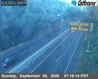 US-101 : Mallory Canyon Rd live camera view