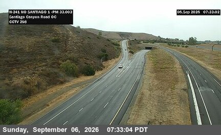 SR-241 : (298) 900 Meters NO Santiago 1 Canyon Road Overcross live camera view