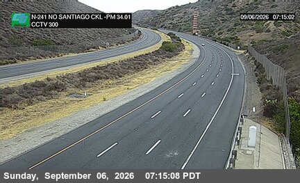 SR-241 : (300) 2600 Meters North of Santiago Canyon Road Overcross live camera view
