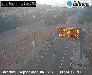 US-101 : 6 Miles south of Los Alamos live camera view
