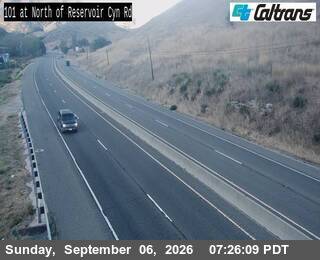 US-101 : North of Reservoir Canyon Road live camera view