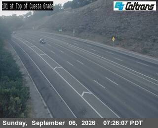 US-101 : Top of Cuesta Grade live camera view