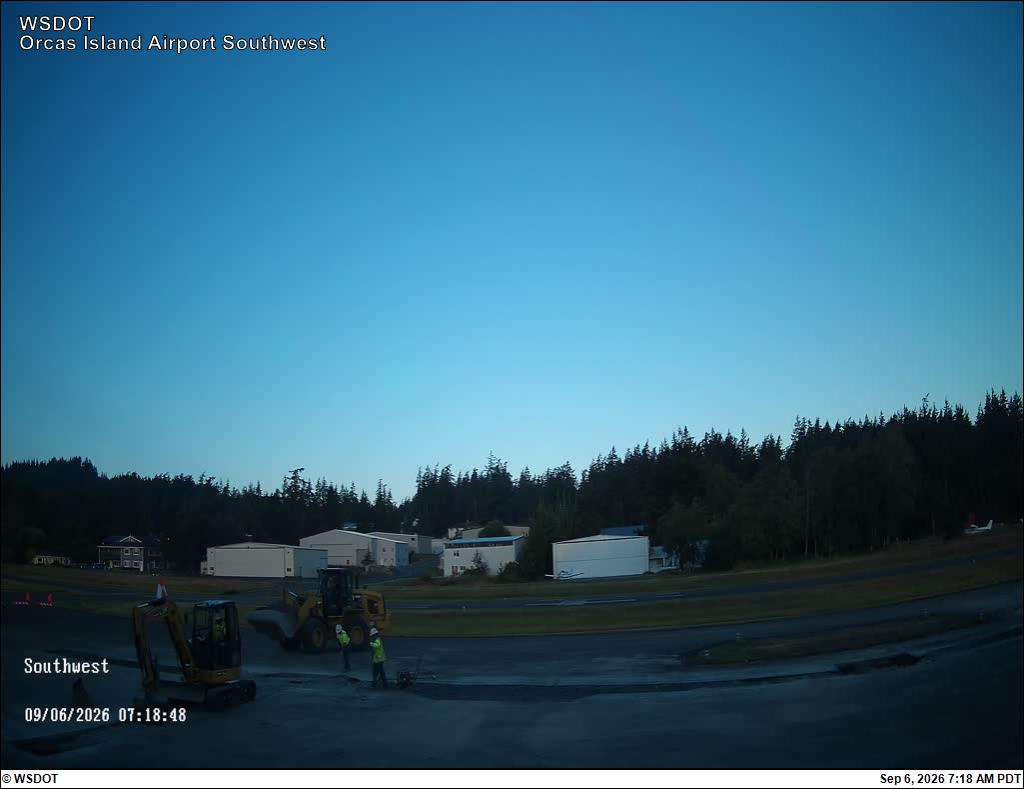 Orcas Island Airport Southwest live camera view