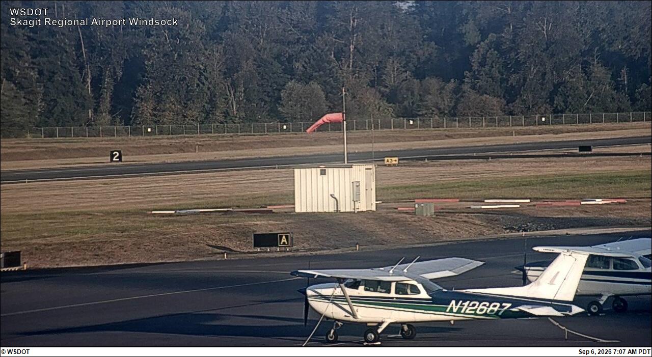 Skagit Regional Airport Windsock live camera view