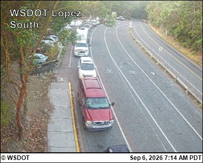 WSF Lopez Ferry Holding Looking South live camera view