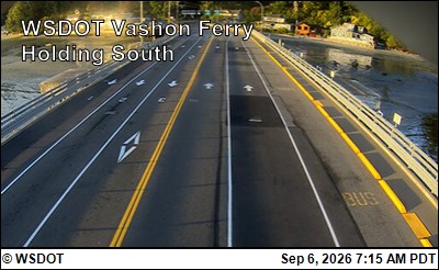 WSF Vashon Ferry Holding (South) live camera view