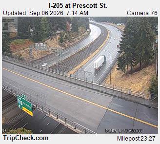 I-205 at Prescott St. live camera view