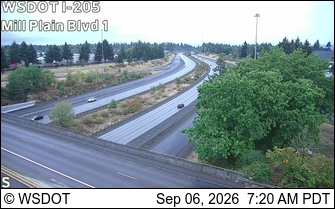 I-205 at MP 28.3: Mill Plain Blvd Camera 1 live camera view