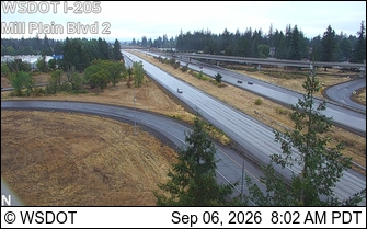I-205 at MP 28.3: Mill Plain Blvd Camera 2 live camera view
