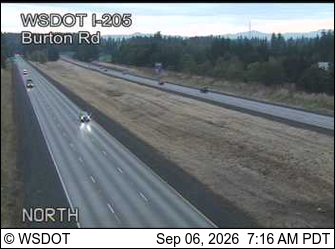 I-205 at MP 29.7: Burton Rd live camera view