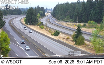 I-205 at MP 30.9: SR 500 Camera 1 live camera view