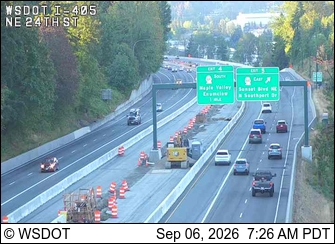 I-405 at MP 6: NE 24th St live camera view