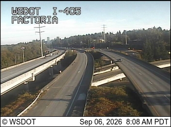 I-405 at MP 11: I-90 Interchange (Factoria) live camera view