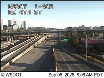 I-405 at MP 13.5: NE 4th St live camera view