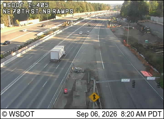 I-405 at MP 17.4: NE 70th,NB Ramps live camera view
