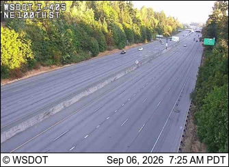 I-405 at MP 18.8: NE 100th St live camera view