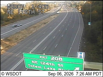 I-405 at MP 19.8: NE 116th St live camera view
