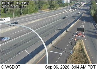 I-405 at MP 20.3: NE 124th St live camera view