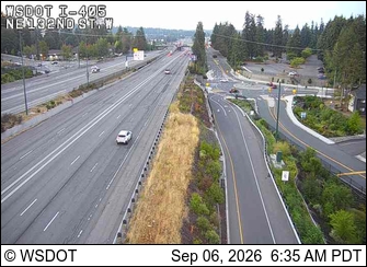 I-405 at MP 21: NE 132nd St, West live camera view