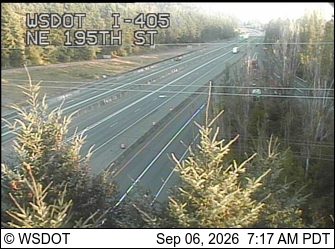 I-405 at MP 24.5: NE 195th St live camera view