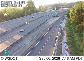 I-405 at MP 23.9: NE 183rd St live camera view