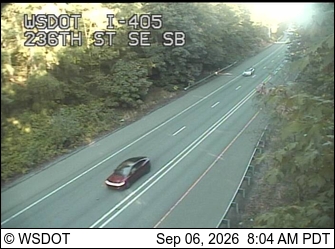 I-405 at MP 25.5: 236th St SE, SB live camera view