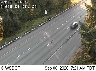 I-405 at MP 27.4: 216th St SE, SB live camera view
