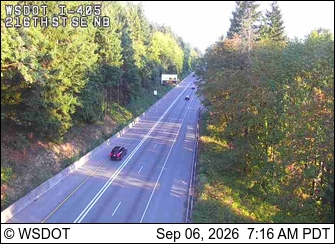 I-405 at MP 27.4: 216th St SE, NB live camera view