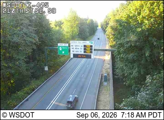 I-405 at MP 27.8: 210th St SE, SB live camera view