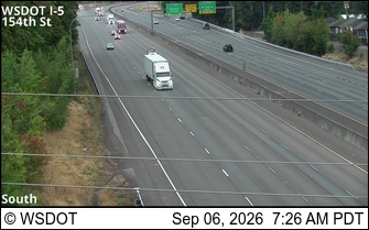 I-5 at MP 8.2: 154th St live camera view