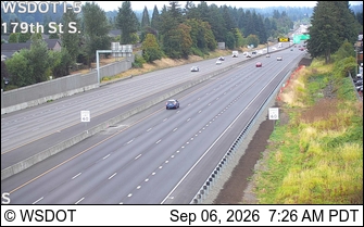 I-5 at MP 9.1: S of 179th St live camera view
