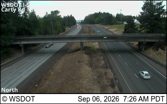 I-5 at MP 12.4: Carty Rd live camera view