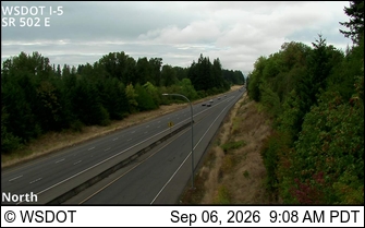 I-5 NB at MP 11.6: SR 502 on ramp live camera view