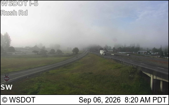 I-5 at MP 72.8: Rush Rd live camera view