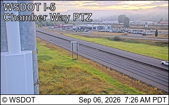 I-5 at MP 79.10: Chamber Way live camera view