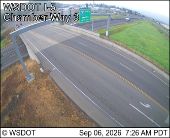I-5 at MP 79.10: Chamber Way live camera view