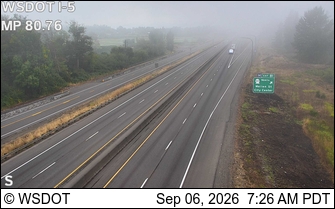 I-5 at MP 80.76 live camera view
