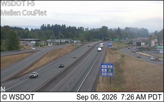 I-5 at MP 81.3: Mellen Couplet live camera view