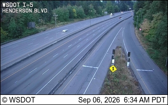 I-5 at MP 105.2: Henderson Blvd live camera view