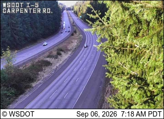 I-5 at MP 109.9: Carpenter Rd South live camera view