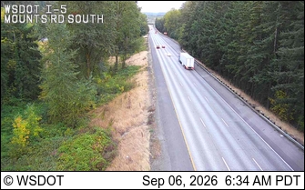I-5 at MP 116.1: Mounts Rd South live camera view