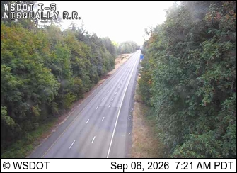 I-5 at MP 115.7: Nisqually Rail Road live camera view