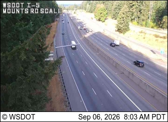 I-5 @ MP 117.18: Mounts Rd Scale live camera view