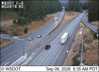 I-5 at MP 116.7: Mounts Road live camera view
