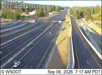 I-5 @ MP 119.1: Steilacoom-Dupont NB live camera view