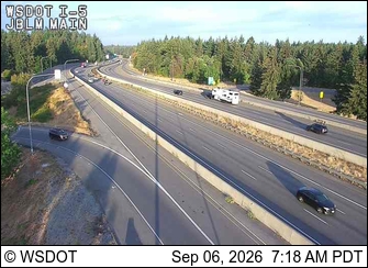 I-5 at MP 120.8: JBLM Main Gate live camera view