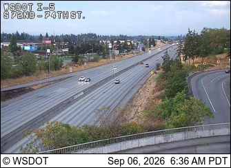 I-5 at MP 129.6: S 72nd/74th St live camera view