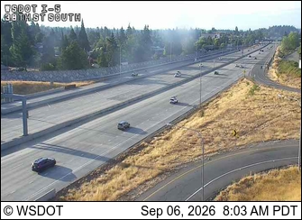 I-5 at MP 131.8: S 38th St looking South live camera view