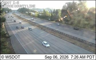 I-5 at MP 139.5: Pierce Co Line live camera view
