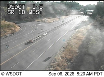 I-5 at MP 141.9: SR 18 Interchange, W live camera view